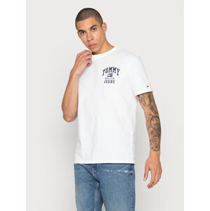 Tommy Jeans pánské bílé triko HOMESPUN COLLEGE - M (YBR)